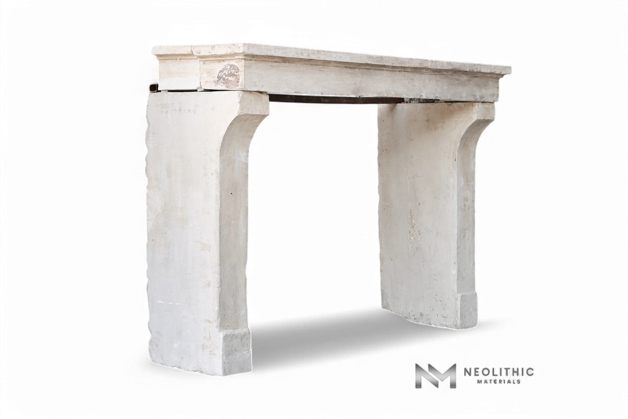 Antique Limestone Fireplace Mantel Countryside Style - Image 2